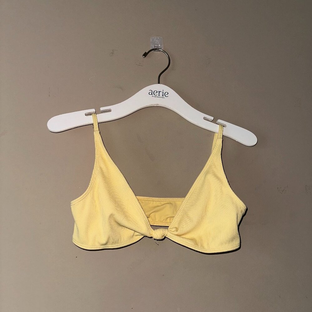 PacSun Light Yellow Twist Bikini Top and Bottom